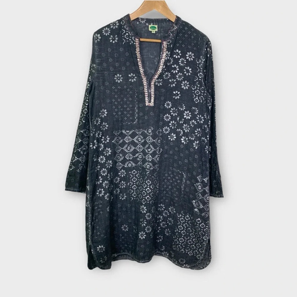 Dolma Cotton Long Tunic Dress - Picture 2 of 8